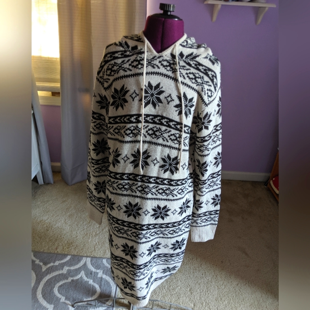 Hooded Sweater Dress Earthbound XL